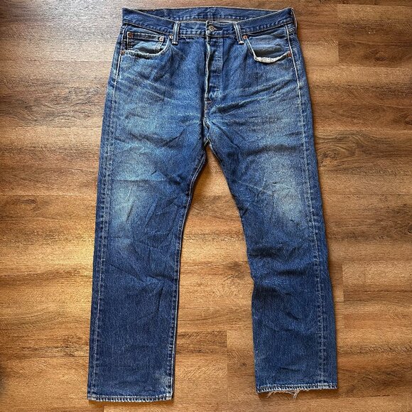 Levi's Jeans Mens 36x29 Blue 501 Cotton Denim Pants - Picture 1 of 6